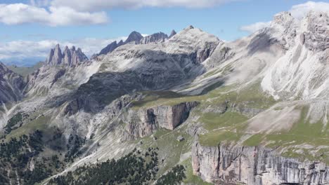 aerial view seceda odle mountain in dolomites italy at sunrise