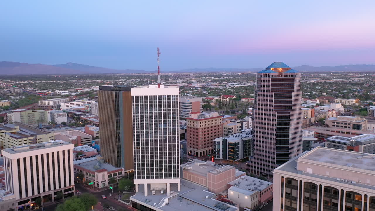 황혼의 투손 애리조나 도심