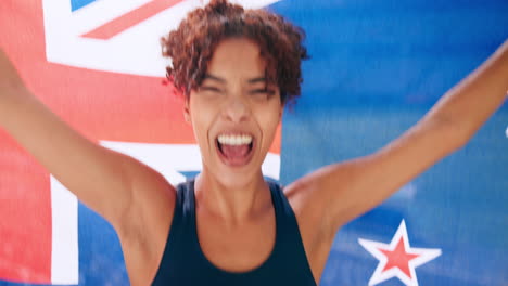 new zealand fan celebrating