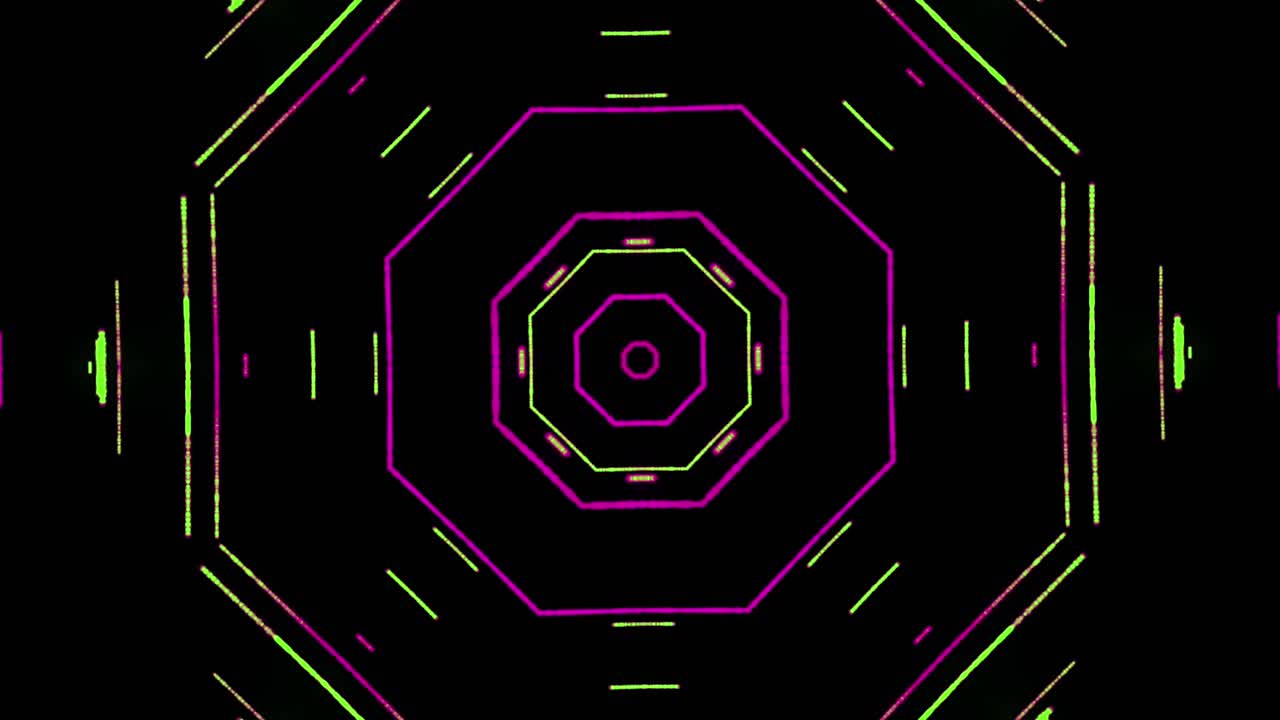 Caleidoscopio Neon Geometrico Astratto