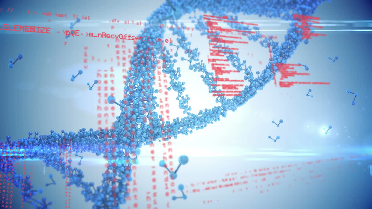 Digital composite of a DNA helix