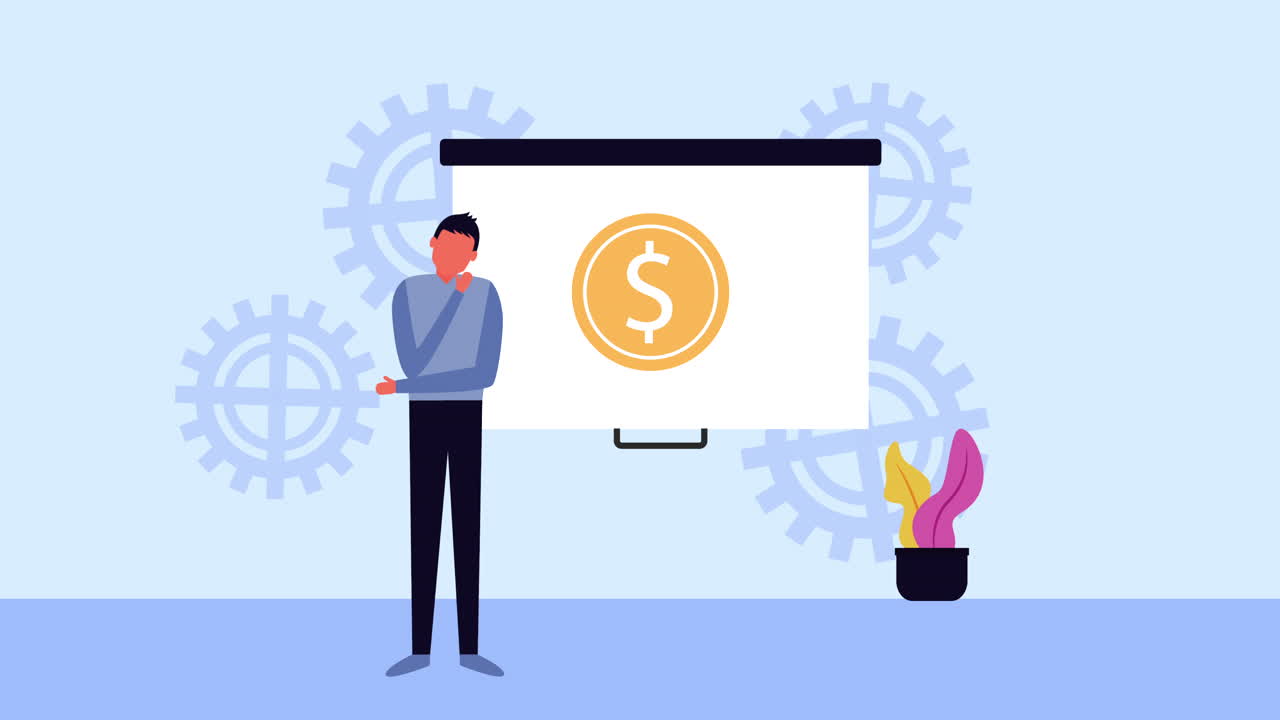 사업가와 함께 금융 경제