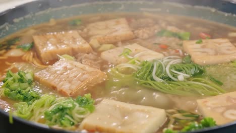 korean soup with tofu and vegetables