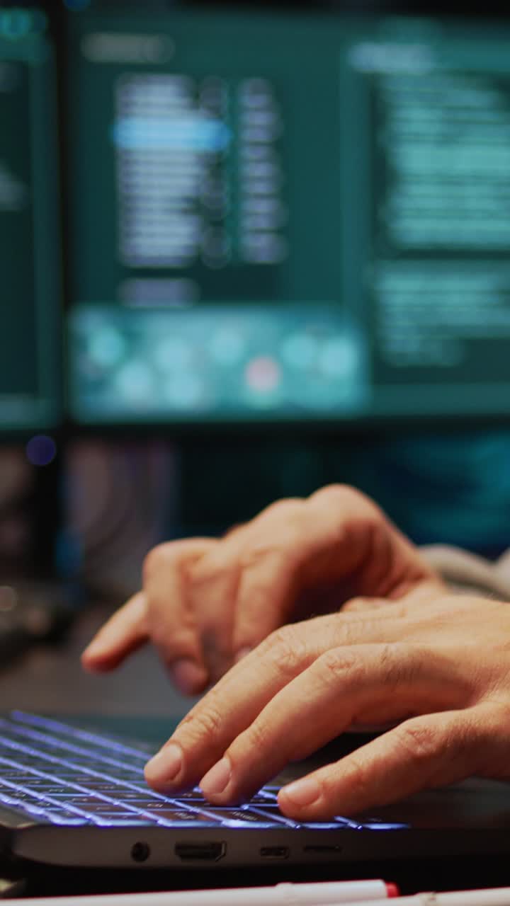 Video verticale: un programmatore pericoloso che viola un sistema di sicurezza per rubare big data
