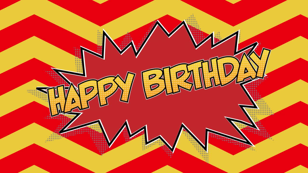 연설 거품에 쓴 생일 축하