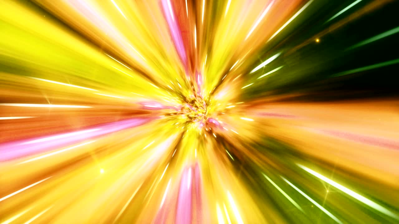 Seamless loop of interstellar travel through a yellow wormhole filled with stars