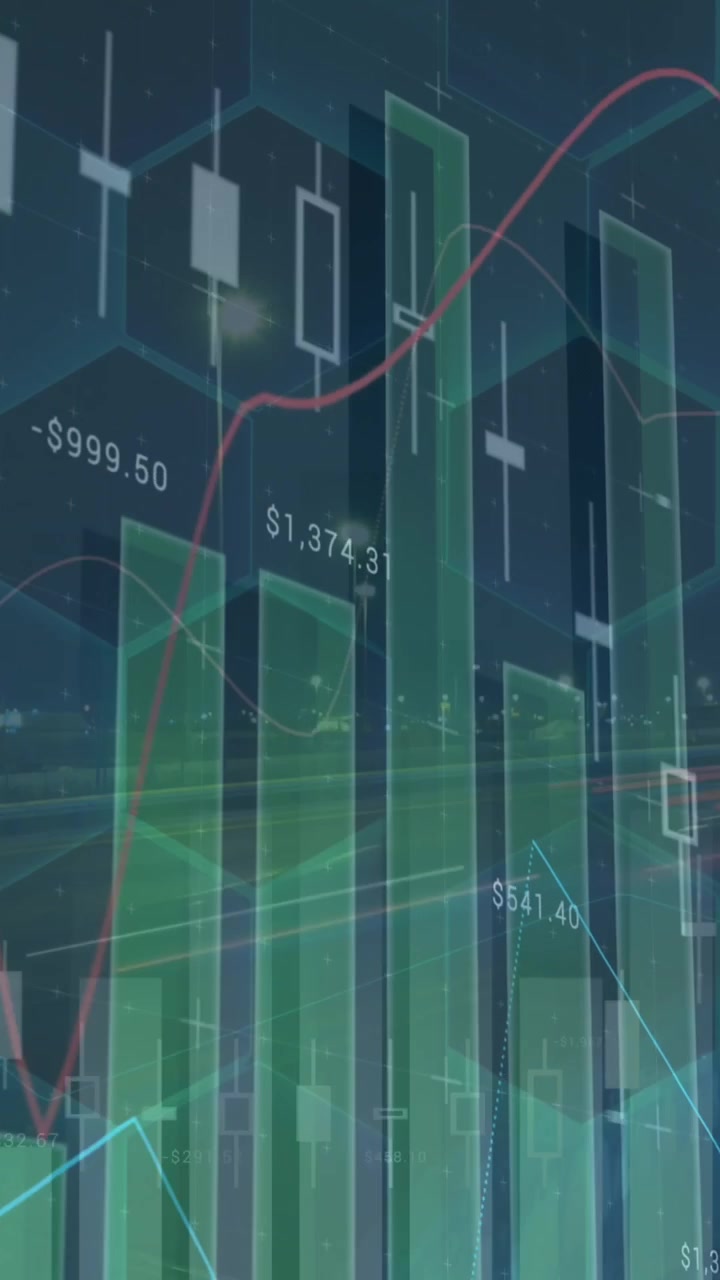 Animazione dell'elaborazione e delle statistiche di dati finanziari