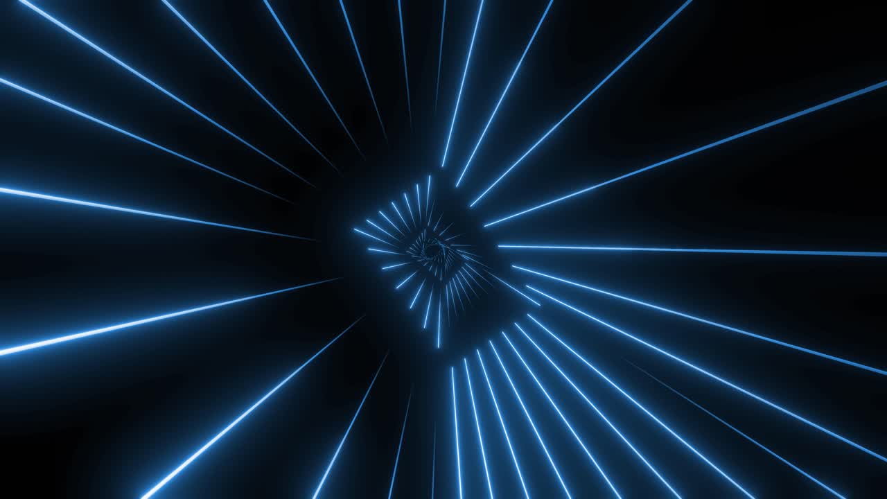 túnel de luz de neón