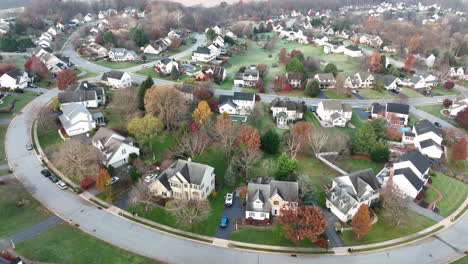 aerial orbit of residential neighborhood development