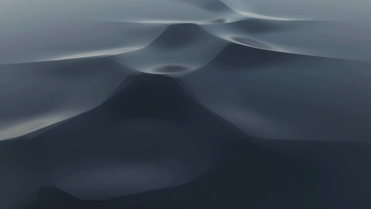 Abstract Dark Grey Fluid Surface Undulating in a Seamless Loop