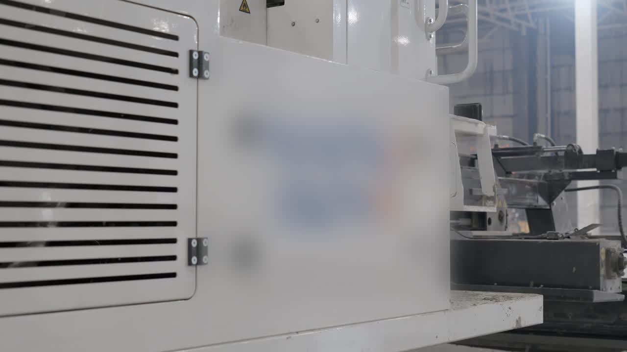 공장 내의 산업 기계의 클로즈업