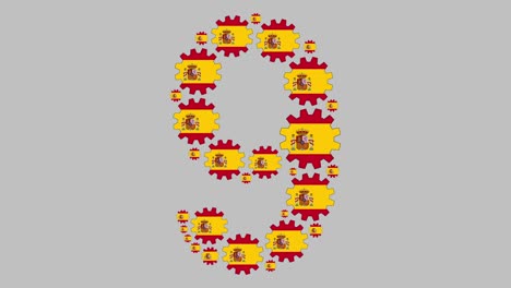 número nueve español