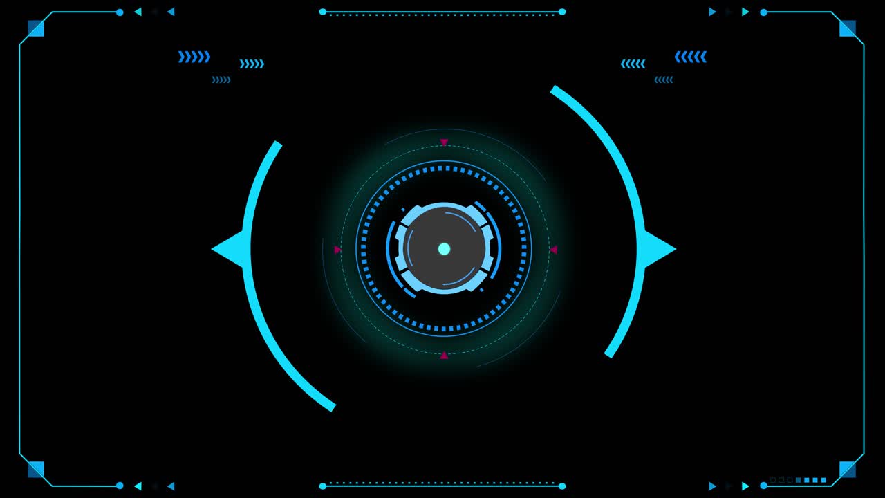 Futuristic circle hud virtual display interface technology animation background for video intro