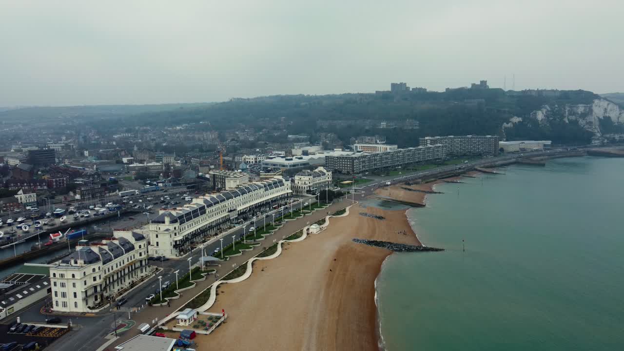 Vista aerea della costa di Dover