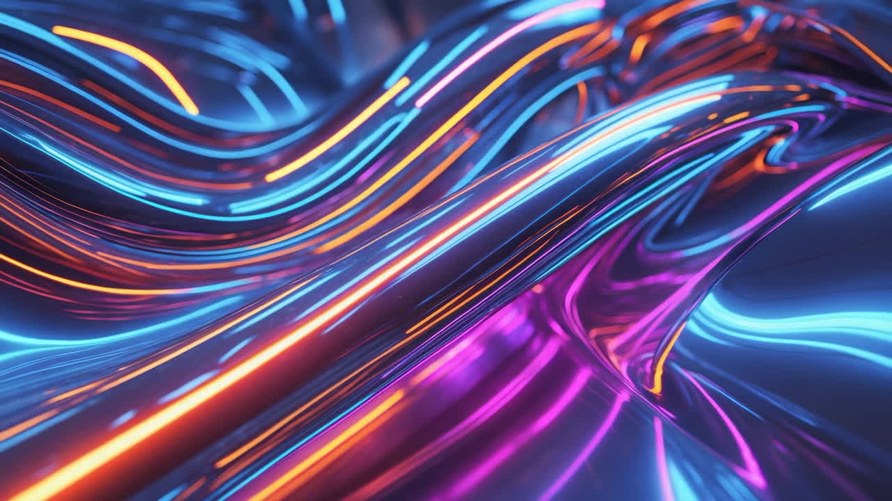 Abstract Neon Light Trails