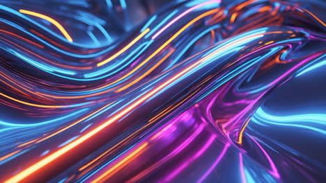 rutas de luz de neón abstractas