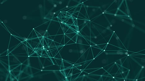data technology and scientific illustration. abstract motion background of connected dots and lines. 3d rendering. seamless loop. 4k