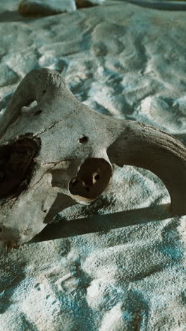 close-up of an animal skull