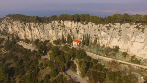 A-beautiful-view-of-the-old-lonely-house-in-the-hill