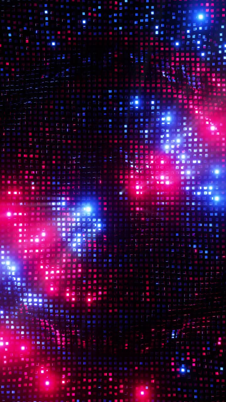 cubos coloridos moviéndose al ritmo de la música. video en bucle vertical