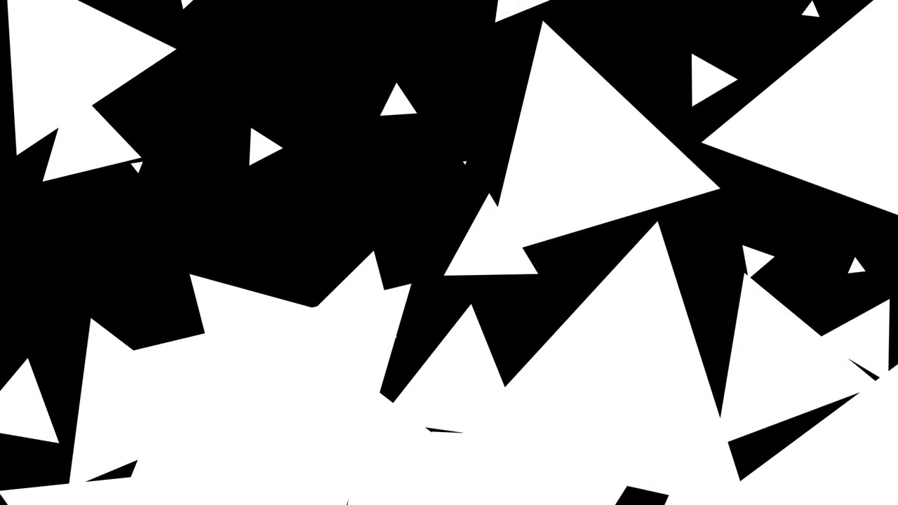 Abstract Transition Effect with White Triangles on Black Background