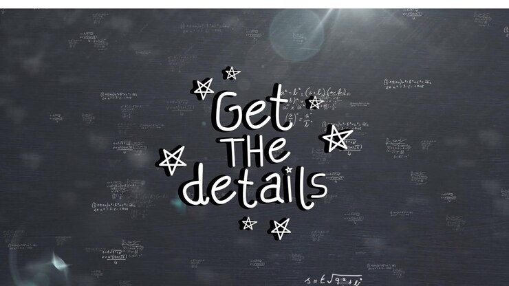 Animation of get the details over black background with math formulas