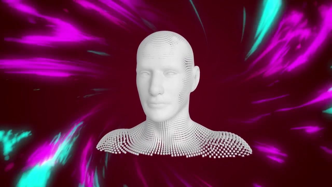 Animation of digital human model over light trails