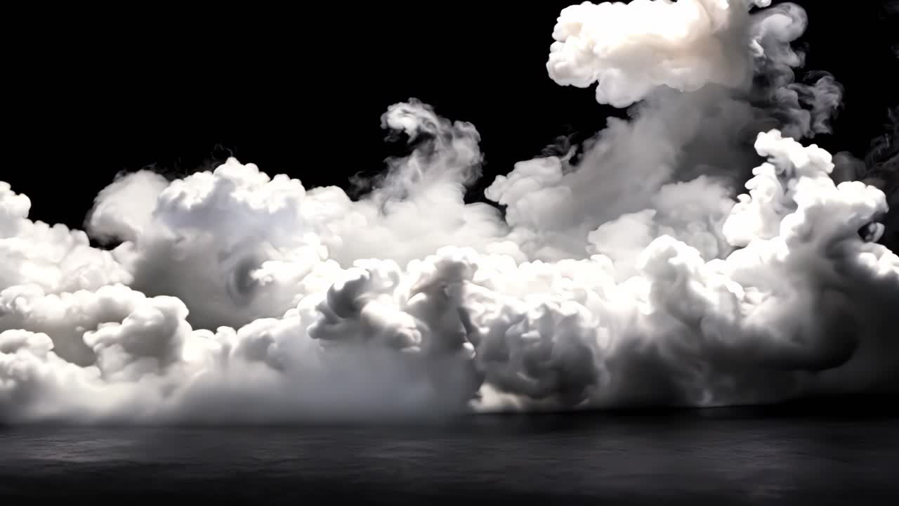 A black and white photo of a cloud of smoke. The smoke is thick and billowing, creating a sense of mystery and intrigue. The image evokes a feeling of uncertainty and unease