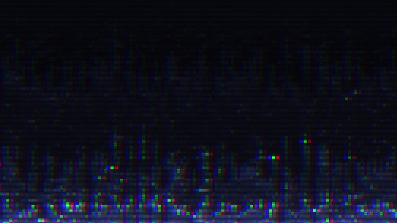 diseño único abstracto animación digital ruido de píxeles error de fallo daño de video