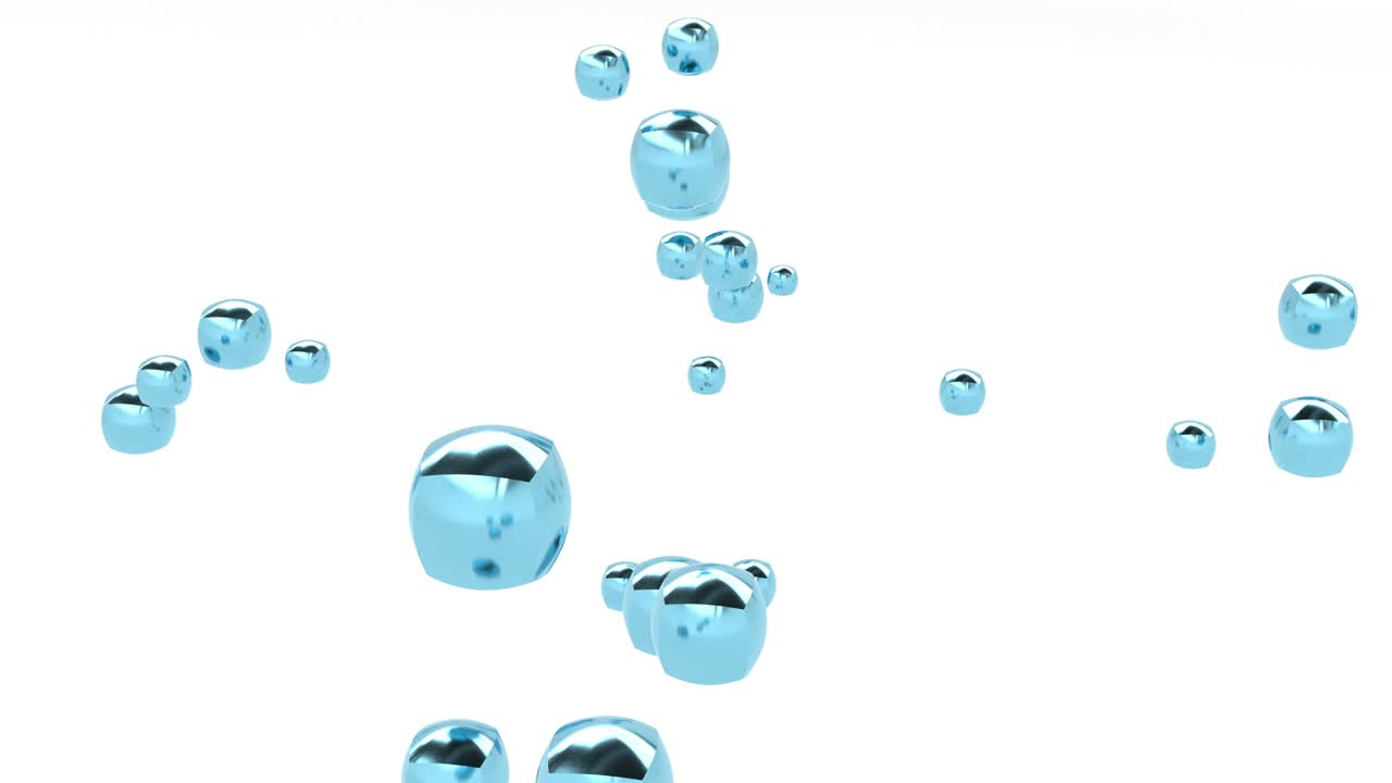 블루 메탈 큐브 어블러 (blue metal cube assembler) - 스타일리시하고 미니멀리즘적인 디자인으로 4k 영상을 원활하게 루프할 수 있다.