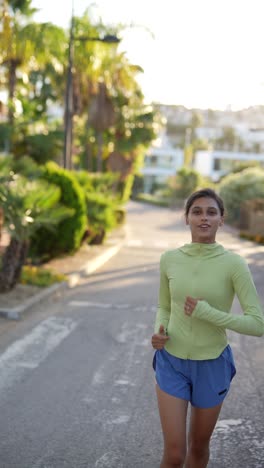 woman running outdoors