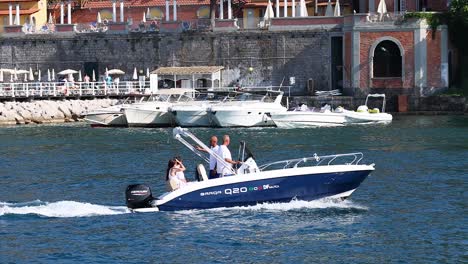 people enjoying a speed boat ride