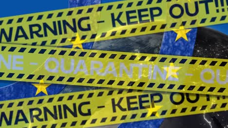 Digital-composite-video-of-yellow-police-tapes-with-warning-keep-out-quarantine-text