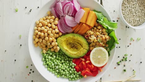 video of fresh vegetables in white bowl