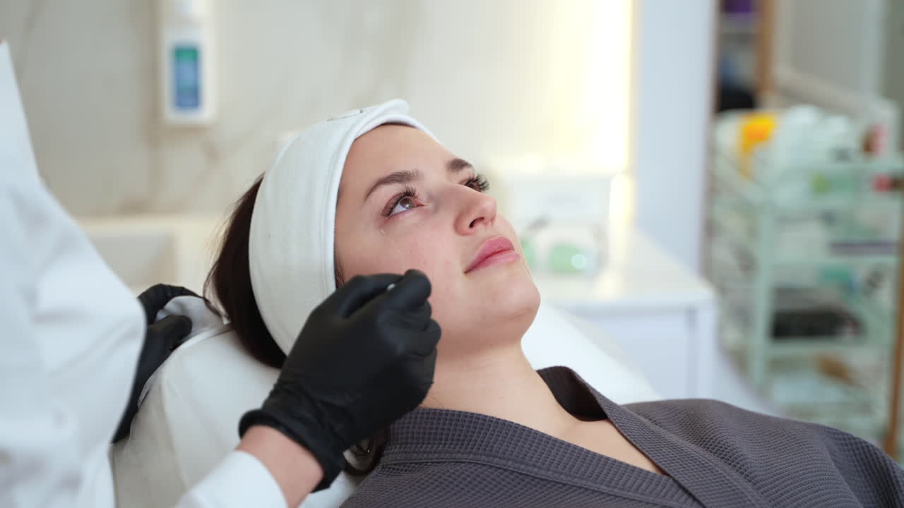 Trattamento del viso in una spa