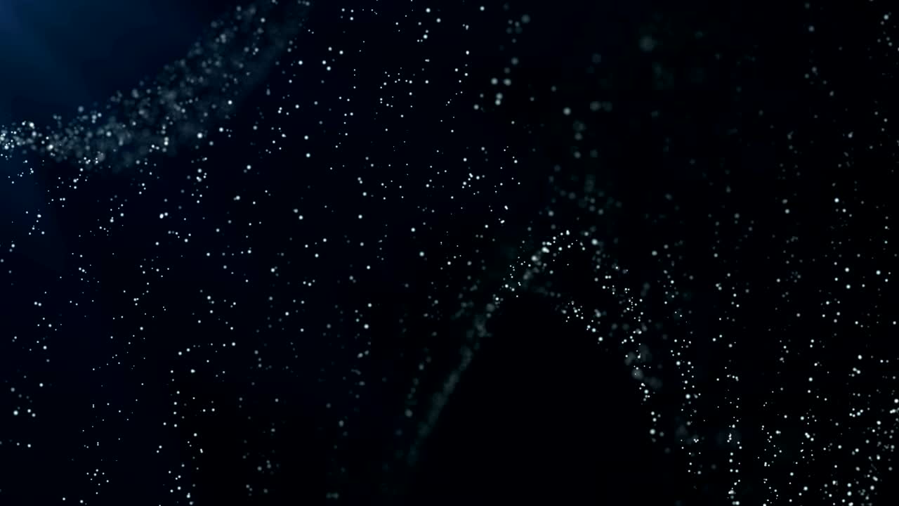 Blue Particles Background. Loop