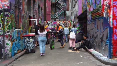 vibrant street art in an urban alleyway