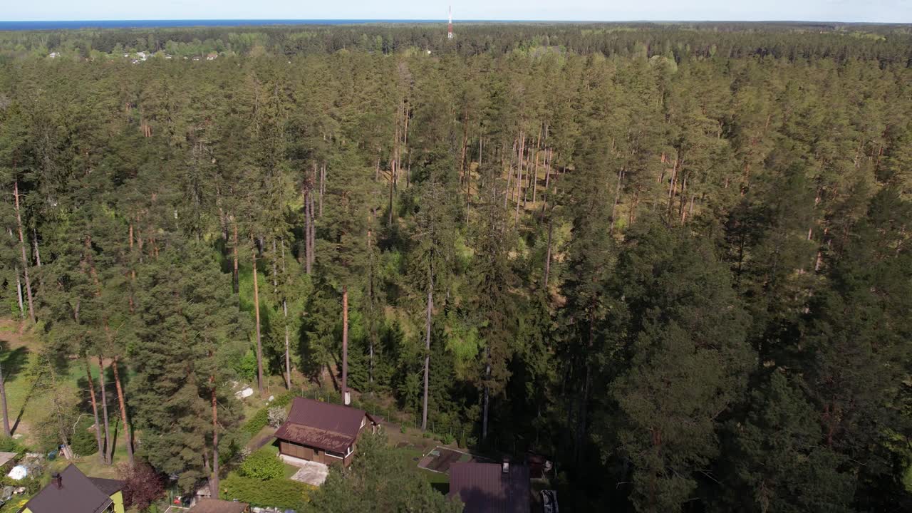 Aerial Views of Lush Forests and Rural Settlements