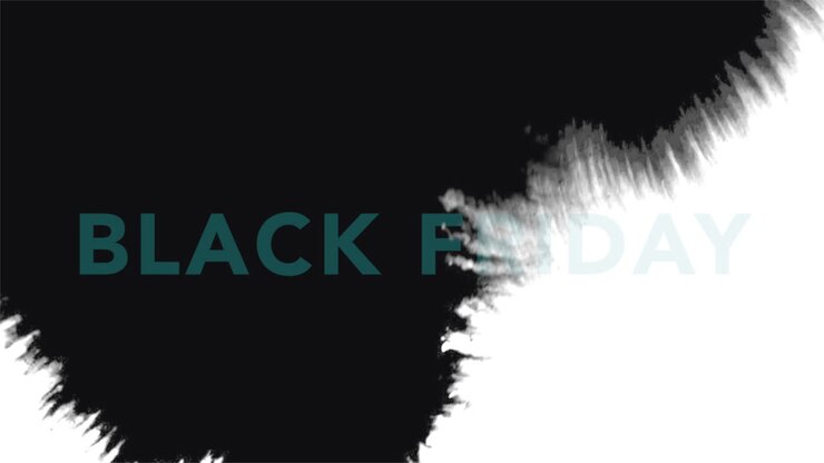 Black Friday con vernice nera su carta bianca