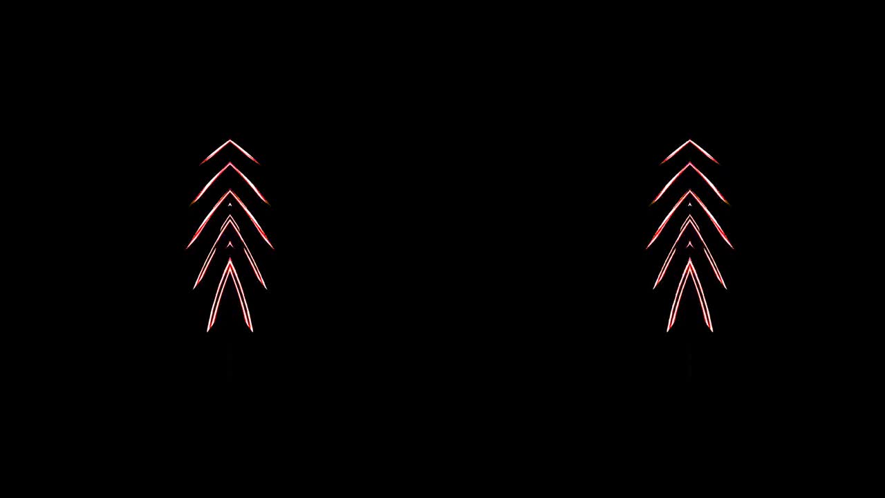 líneas brillantes que establecen el movimiento de la onda, coloridas, sobre un fondo negro