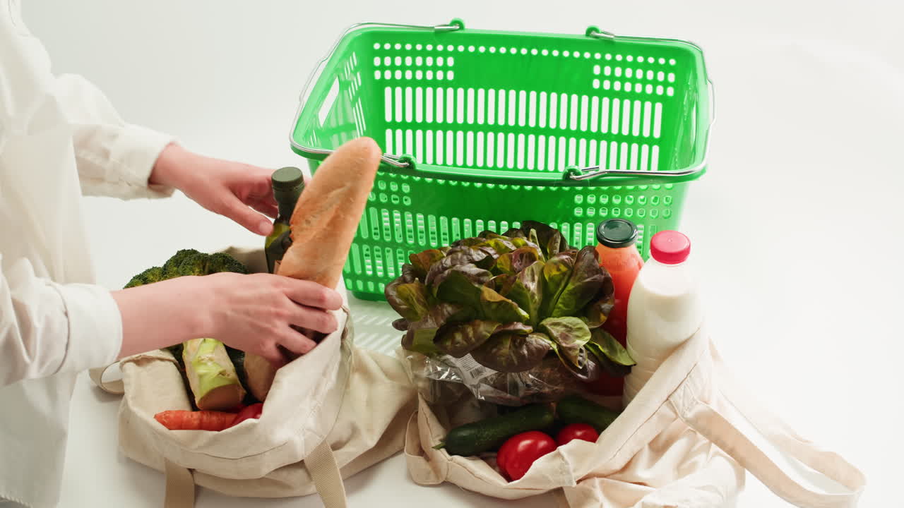 Grocery Shopping with Eco-Friendly Bags