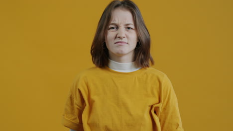 unhappy young woman