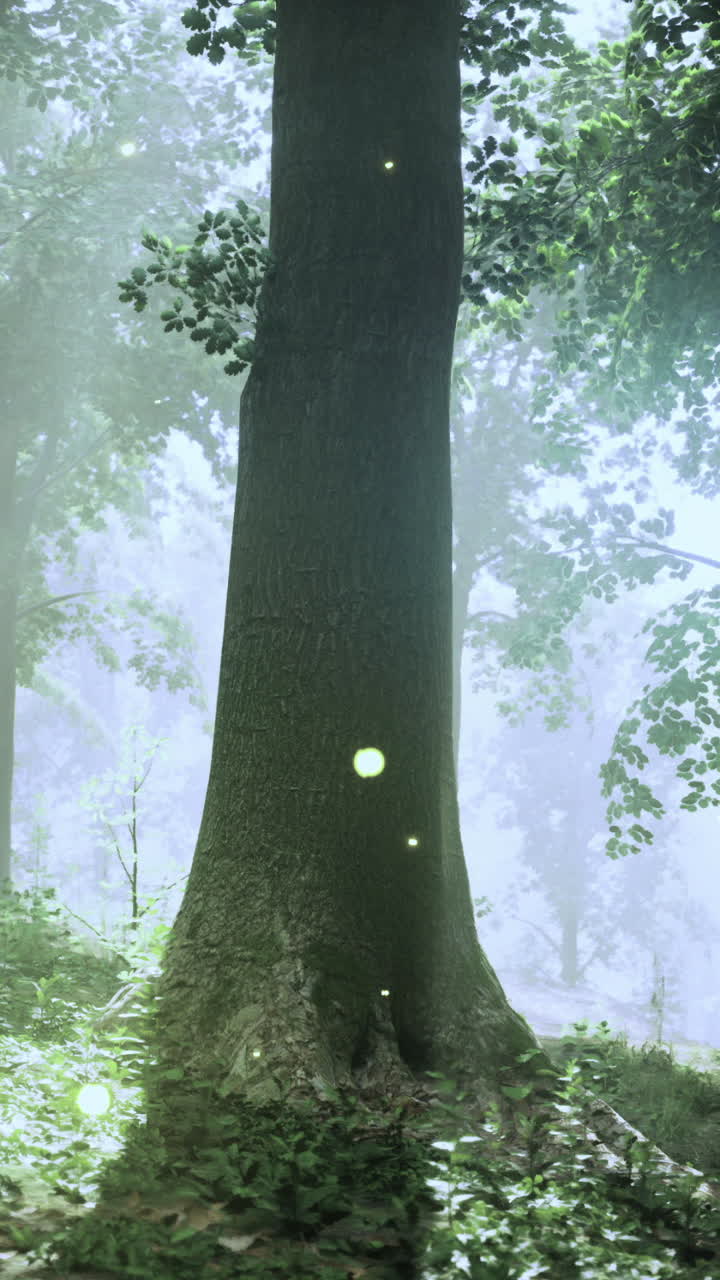 Bright sunlight filtering through trees in a serene forest environment
