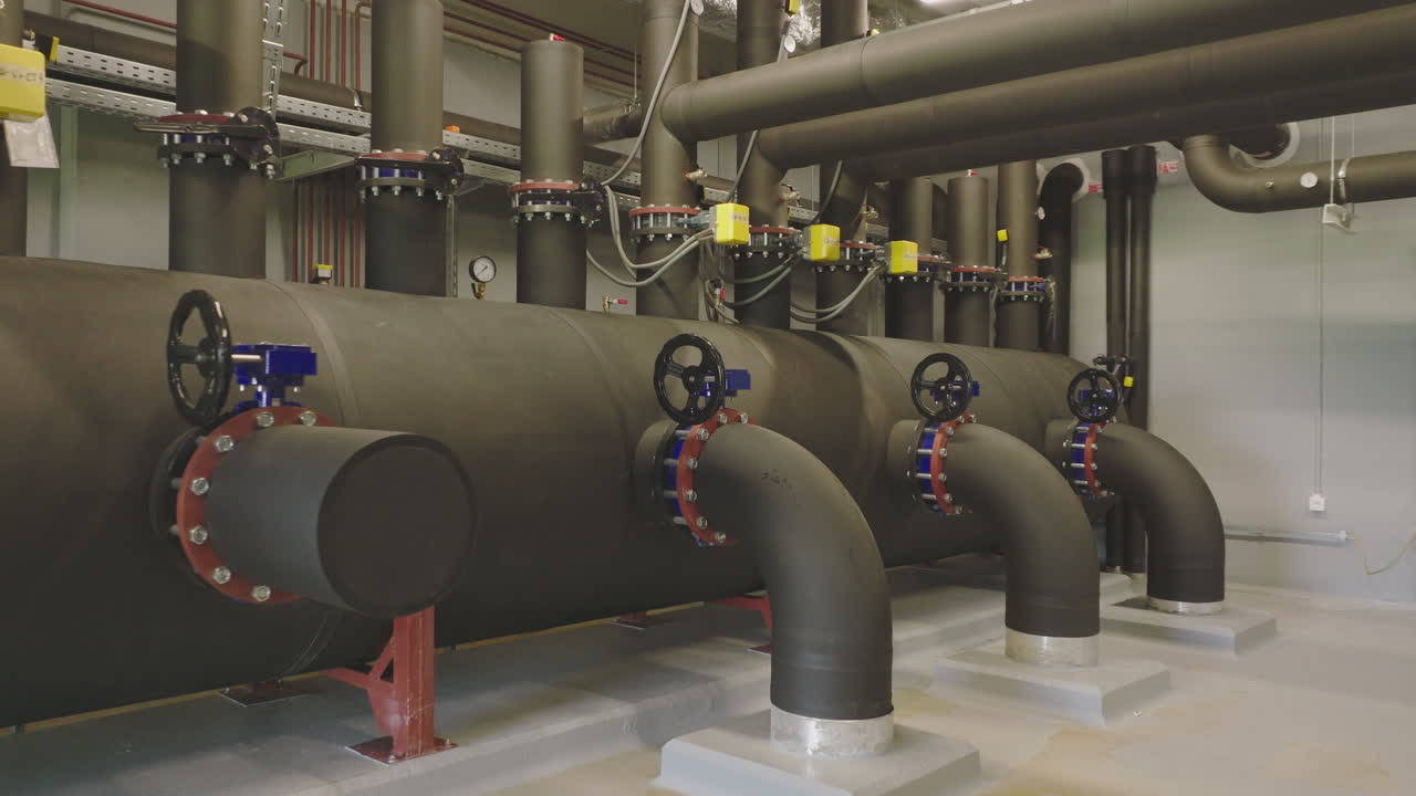 Industrial Boiler Room with Piping and Tanks