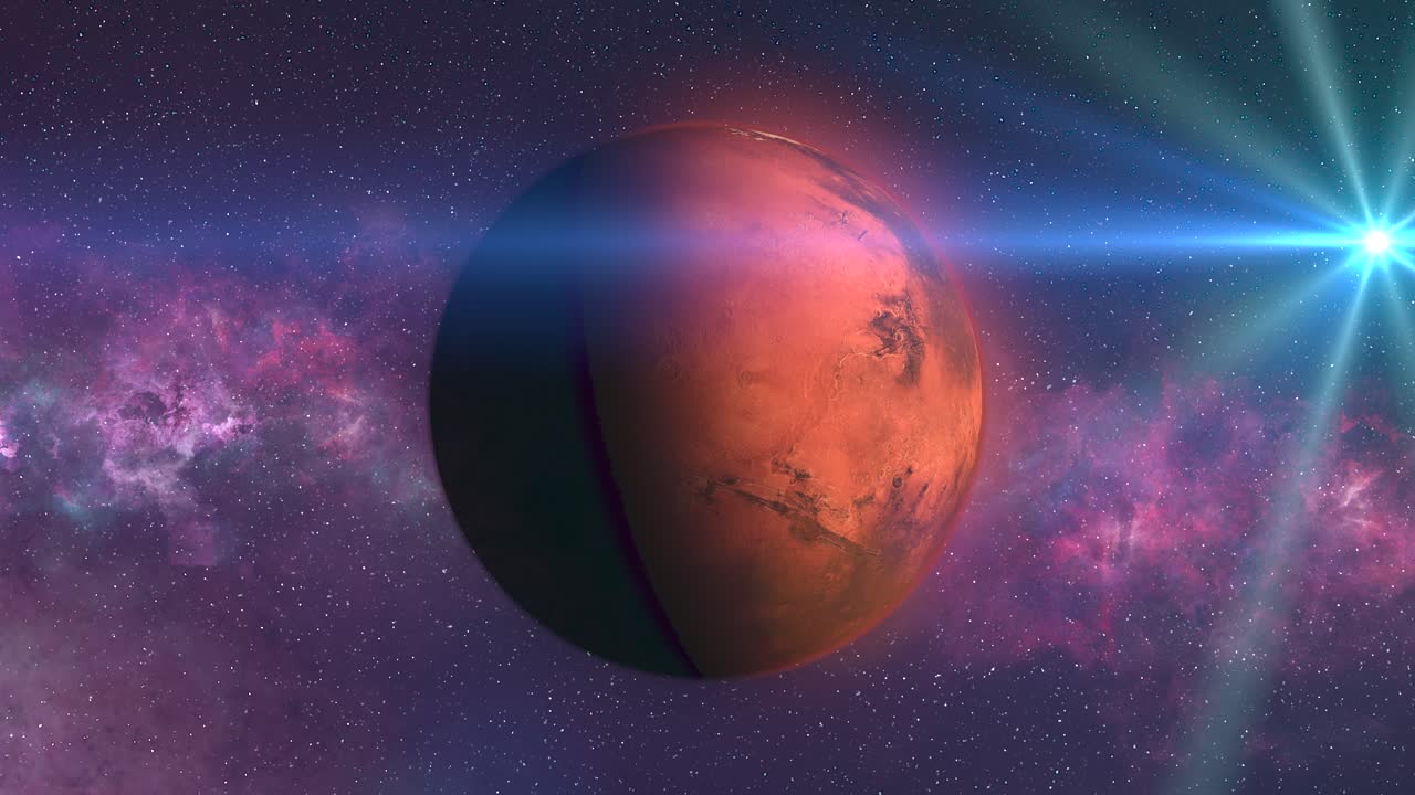 marte en el espacio exterior