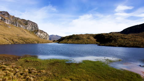 Stunning-nature-scenery-with-lake,-Los-Nevados-National-Park