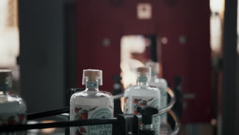 gin bottling process at a distillery