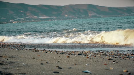 beach wave rock 4k