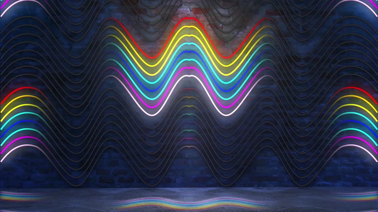 Neon Wave Wall Art