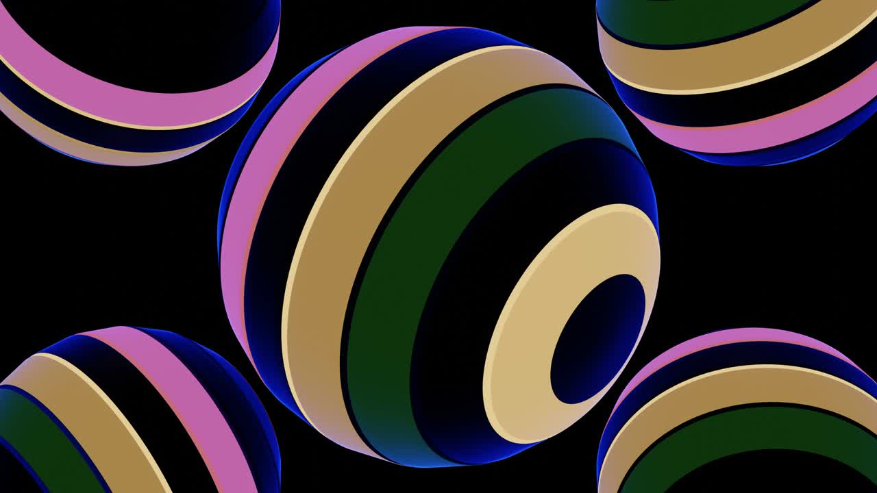 VJ Loop background neon disco balls.